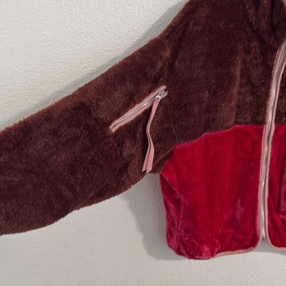 NWT- UGG-Marlene Sherpa Jacket II- pink and brown- Size medium - Picture 5 of 12